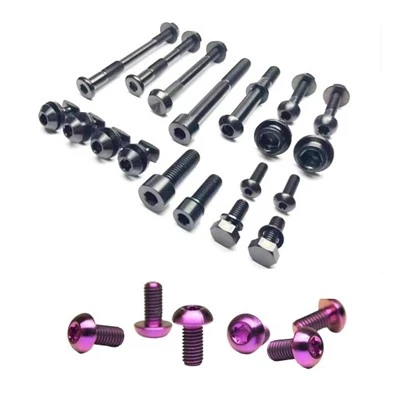 Boulon anodize Titàn pou bisiklèt
